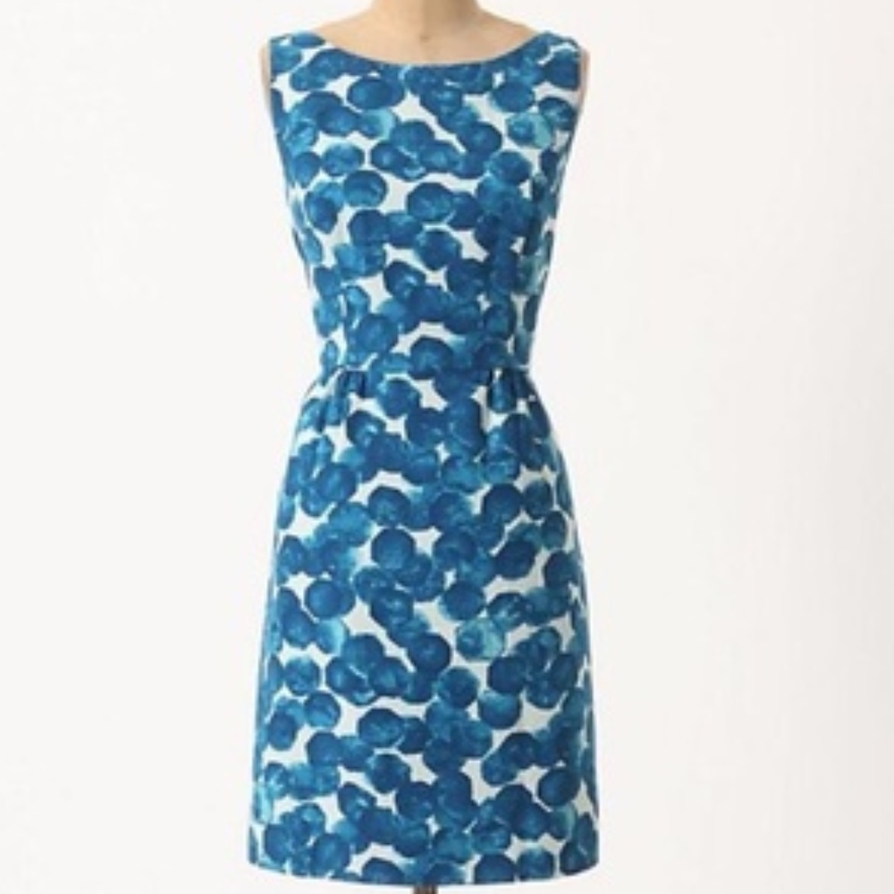 Anthropologie Tabitha Watercolor Sheath Dress